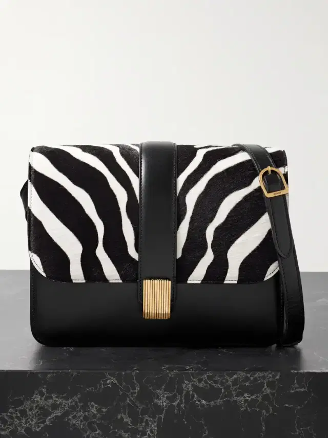 Blake Zebra-print Calf Hair And Leather Shoulder Bag