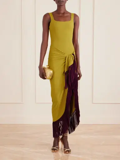 Taller Marmo Swimsuit And Tasseled Pareo Set | Thumbnail 2