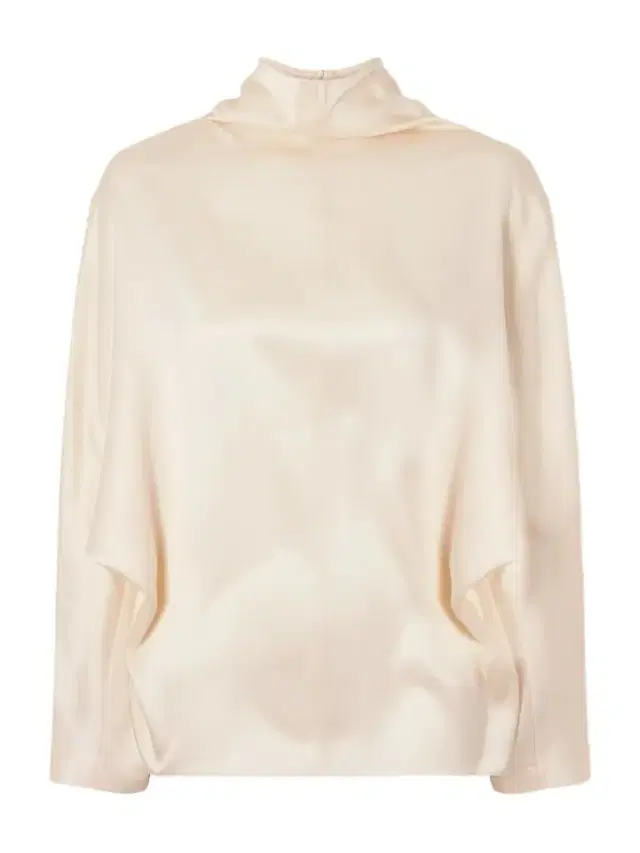 Silk-satin Turtleneck Blouse