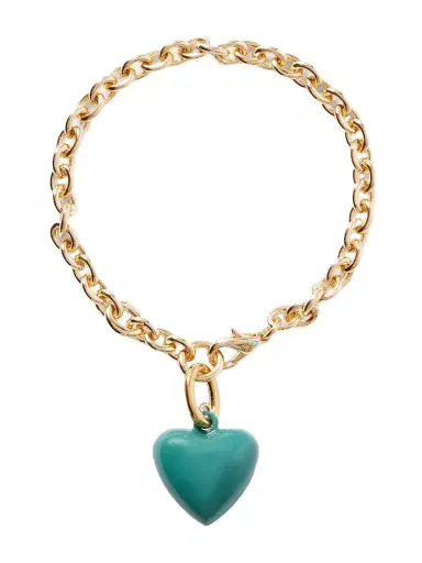 Roxanne Assoulin The Mini Puffy Heart Gold-tone And Enamel Bracelet | Thumbnail 1 Roxanne Assoulin The Mini Puffy Heart Gold-tone And Enamel Bracelet | Thumbnail 1
