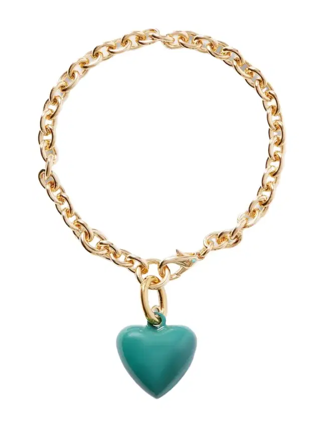 The Mini Puffy Heart Gold-tone And Enamel Bracelet