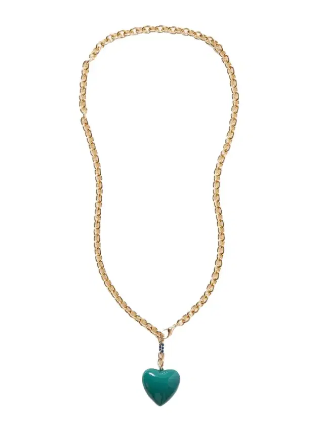 The Puffy Heart Gold-tone And Enamel Necklace