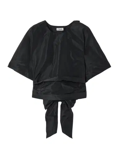 Staud Michelina Tie-detailed Taffeta Top | Thumbnail 1
