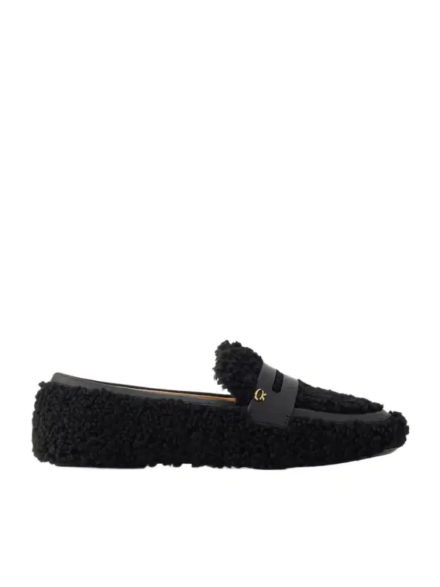 Leather-trimmed Shearling Loafers