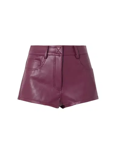 Norma Kamali Leather-like Shorts | Thumbnail 1 Norma Kamali Leather-like Shorts | Thumbnail 1