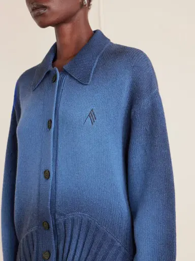 The Attico Asymmetric Embroidered Dégradé Wool And Cashmere-blend Cardigan | Thumbnail 4