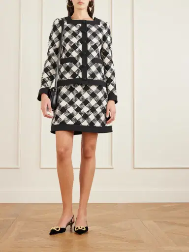 Valentino Garavani Damier Checked Bouclé-tweed Jacket | Thumbnail 2 Valentino Garavani Damier Checked Bouclé-tweed Jacket | Thumbnail 2