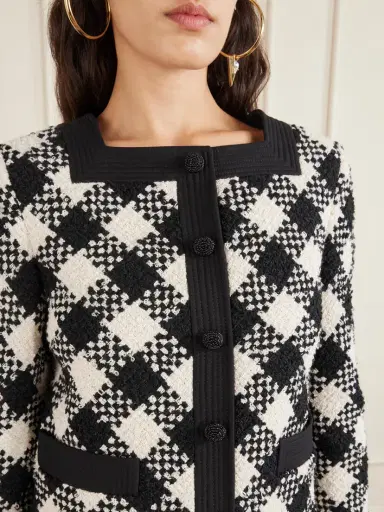Valentino Garavani Damier Checked Bouclé-tweed Jacket | Thumbnail 5 Valentino Garavani Damier Checked Bouclé-tweed Jacket | Thumbnail 5