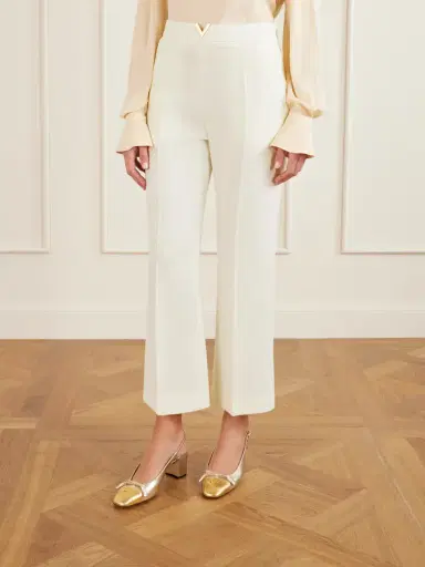 Valentino Garavani Embellished Wool Straight-leg Pants | Thumbnail 3