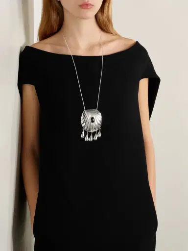 Juju Vera Petra Silver Onyx Necklace | Thumbnail 2