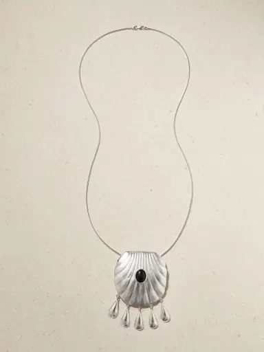 Juju Vera Petra Silver Onyx Necklace | Thumbnail 4 Juju Vera Petra Silver Onyx Necklace | Thumbnail 4