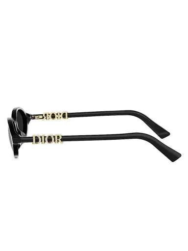 Dior Women's Treasure R1I Logo Oval Sunglasses - Black | Thumbnail 3