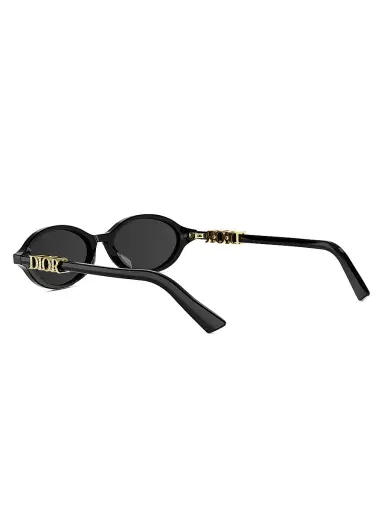 Dior Women's Treasure R1I Logo Oval Sunglasses - Black | Thumbnail 4