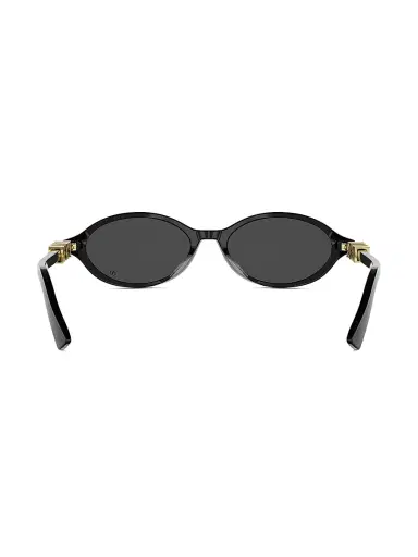 Dior Women's Treasure R1I Logo Oval Sunglasses - Black | Thumbnail 5