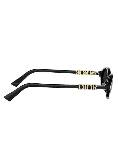 Dior Women's Treasure R1I Logo Oval Sunglasses - Black | Thumbnail 7
