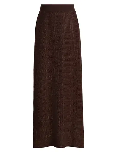 Simkhai Women's Nicky Knit Cover-Up Midi-Skirt - Chocolate - Size Large | Thumbnail 1