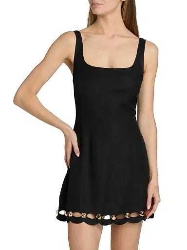 Simkhai Women's Lindley Linen-Blend Sleeveless Midi-Dress - Black - Size Medium | Thumbnail 3 Simkhai Women's Lindley Linen-Blend Sleeveless Midi-Dress - Black - Size Medium | Thumbnail 3