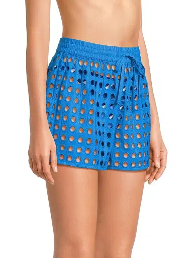 Solid & Striped Women's The Charlie Eyelet Shorts - Cosmic Blue | Thumbnail 4