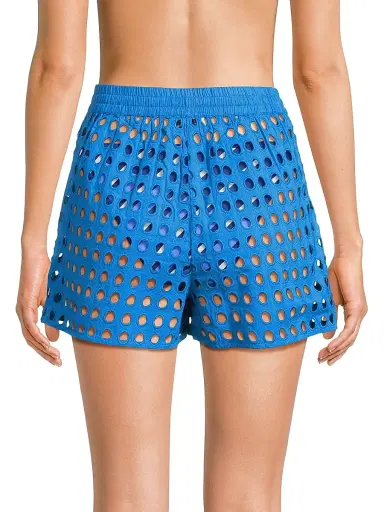 Solid & Striped Women's The Charlie Eyelet Shorts - Cosmic Blue | Thumbnail 5