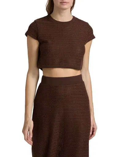 Simkhai Women's Lidie Knit Cover-Up Top - Chocolate - Size Large | Thumbnail 3 Simkhai Women's Lidie Knit Cover-Up Top - Chocolate - Size Large | Thumbnail 3
