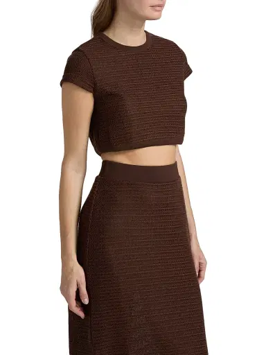 Simkhai Women's Lidie Knit Cover-Up Top - Chocolate - Size Large | Thumbnail 4 Simkhai Women's Lidie Knit Cover-Up Top - Chocolate - Size Large | Thumbnail 4