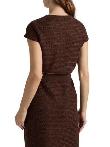 Simkhai Women's Lidie Knit Cover-Up Top - Chocolate - Size Large | Thumbnail 5 Simkhai Women's Lidie Knit Cover-Up Top - Chocolate - Size Large | Thumbnail 5
