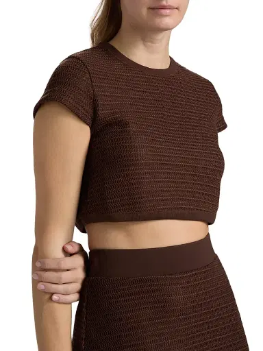 Simkhai Women's Lidie Knit Cover-Up Top - Chocolate - Size Large | Thumbnail 6 Simkhai Women's Lidie Knit Cover-Up Top - Chocolate - Size Large | Thumbnail 6