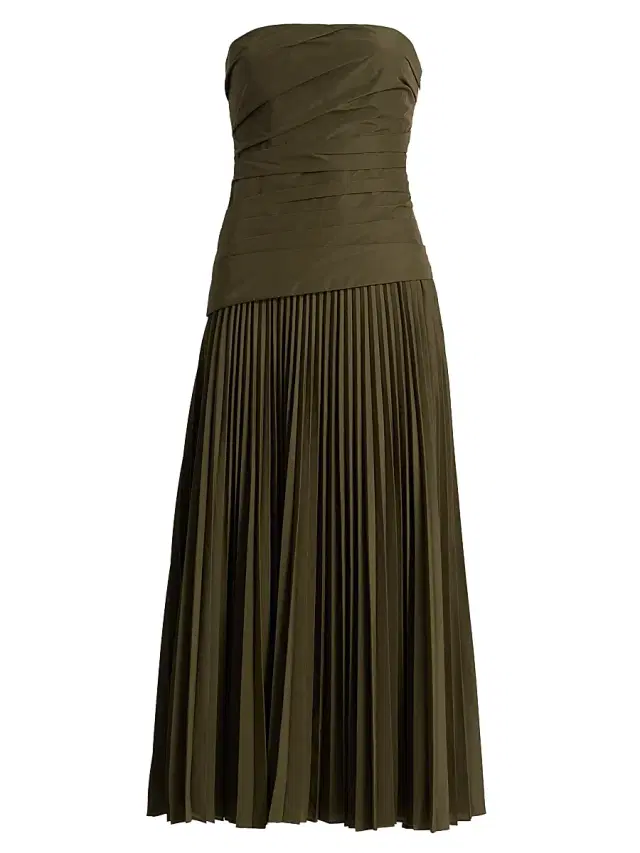 Women's Arie Strapless Bustier Midi-Dress - Fern