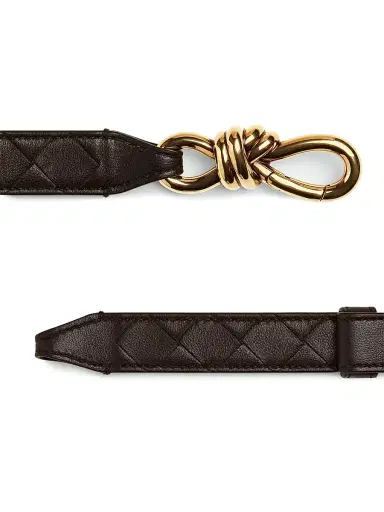 Bottega Veneta Women's Andiamo Intrecciato Leather Belt | Thumbnail 4