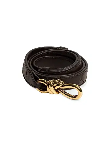 Bottega Veneta Women's Andiamo Intrecciato Leather Belt | Thumbnail 1
