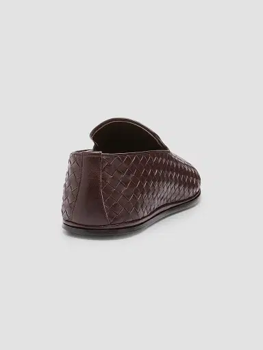 Bottega Veneta Men's Sunday Intrecciato Leather Slippers - Dark Barolo - Size 12 | Thumbnail 3