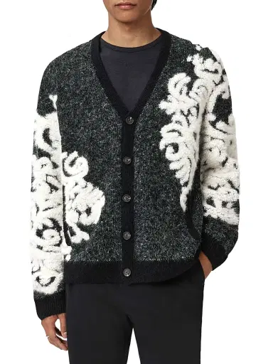 JOHN VARVATOS Men's La Morra Filigree Cardigan | Thumbnail 3 JOHN VARVATOS Men's La Morra Filigree Cardigan | Thumbnail 3