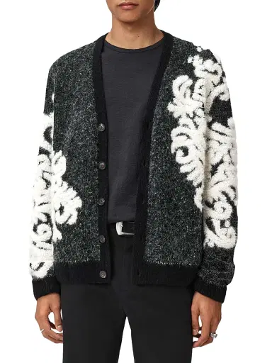 JOHN VARVATOS Men's La Morra Filigree Cardigan | Thumbnail 4 JOHN VARVATOS Men's La Morra Filigree Cardigan | Thumbnail 4