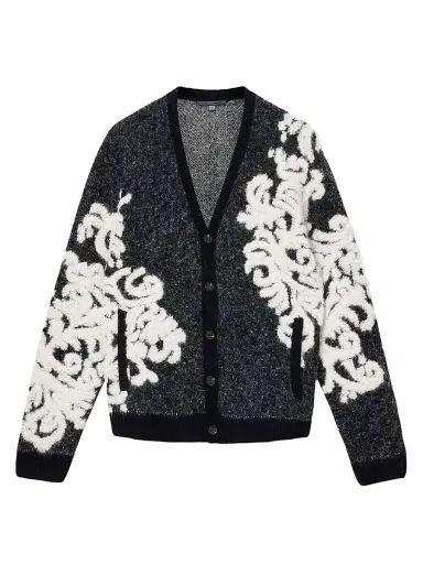 JOHN VARVATOS Men's La Morra Filigree Cardigan | Thumbnail 1 JOHN VARVATOS Men's La Morra Filigree Cardigan | Thumbnail 1