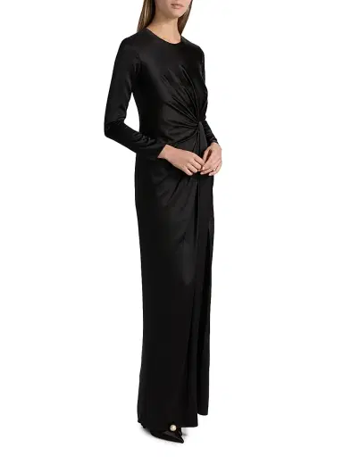 Adam Lippes Women's Salome Draped Silk Charmeuse Gown | Thumbnail 3