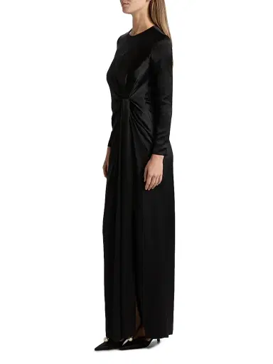 Adam Lippes Women's Salome Draped Silk Charmeuse Gown | Thumbnail 4