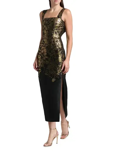 Adam Lippes Women's Floral Brocade Shealth Dress | Thumbnail 2