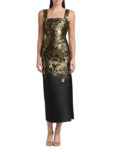 Adam Lippes Women's Floral Brocade Shealth Dress | Thumbnail 3