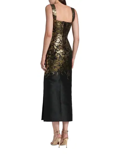 Adam Lippes Women's Floral Brocade Shealth Dress | Thumbnail 5