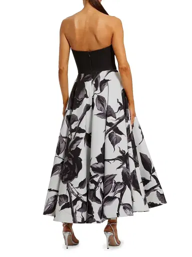 Mac Duggal Women's Ieena Floral Crepe Strapless Cocktail Dress | Thumbnail 2