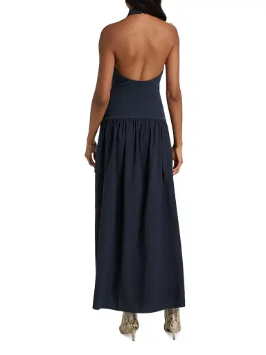Ramy Brook Women's Simonne Cotton-Blend A-Line Maxi Dress - Navy | Thumbnail 5