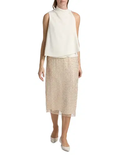 Staud Women's Casey Embellished Midi-Skirt - Stardust | Thumbnail 2 Staud Women's Casey Embellished Midi-Skirt - Stardust | Thumbnail 2