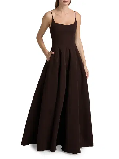 Staud Women's Joy Cotton-Blend Maxi Dress - Earth - Size 10 | Thumbnail 2 Staud Women's Joy Cotton-Blend Maxi Dress - Earth - Size 10 | Thumbnail 2