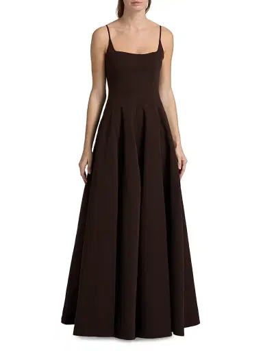Staud Women's Joy Cotton-Blend Maxi Dress - Earth - Size 10 | Thumbnail 3 Staud Women's Joy Cotton-Blend Maxi Dress - Earth - Size 10 | Thumbnail 3
