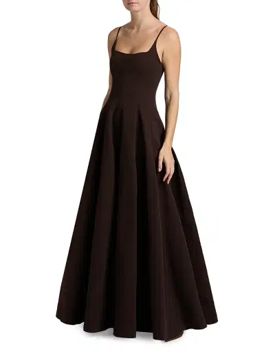 Staud Women's Joy Cotton-Blend Maxi Dress - Earth - Size 10 | Thumbnail 4 Staud Women's Joy Cotton-Blend Maxi Dress - Earth - Size 10 | Thumbnail 4
