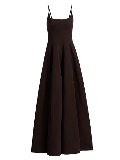 Staud Women's Joy Cotton-Blend Maxi Dress - Earth - Size 10 | Thumbnail 1 Staud Women's Joy Cotton-Blend Maxi Dress - Earth - Size 10 | Thumbnail 1