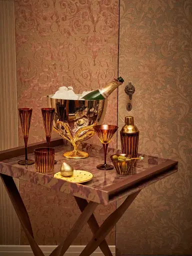 L'Objet Prism 3-Piece Glass Cocktail Set - Amber | Thumbnail 2