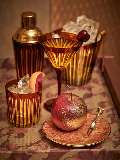 L'Objet Prism 3-Piece Glass Cocktail Set - Amber | Thumbnail 3