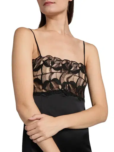 Kiki de Montparnasse Women's Eclore Embroidered Midi-Dress - Black - Size Large | Thumbnail 5 Kiki de Montparnasse Women's Eclore Embroidered Midi-Dress - Black - Size Large | Thumbnail 5