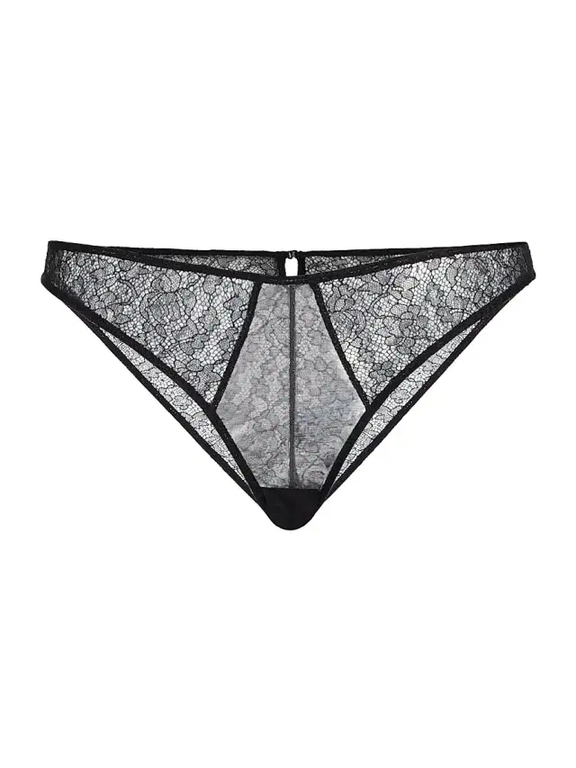 Women's Petite Fleur Lace Briefs - Black
